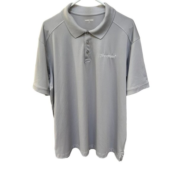 Lands' End Other - LANDS End‎ Mens Gray Quarter Button Down Polo Shirt Size XL
